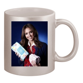 Jessica Alba 11oz Metallic Silver Mug