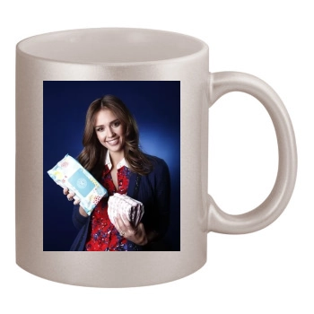 Jessica Alba 11oz Metallic Silver Mug