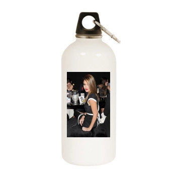 Jessica Alba White Water Bottle With Carabiner