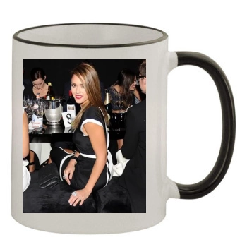 Jessica Alba 11oz Colored Rim & Handle Mug