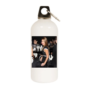 Jessica Alba White Water Bottle With Carabiner