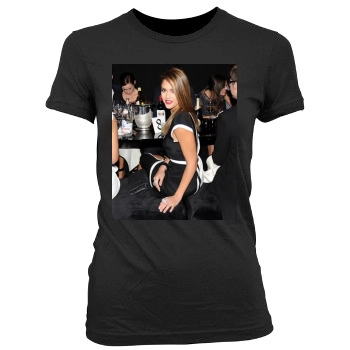 Jessica Alba Women's Junior Cut Crewneck T-Shirt