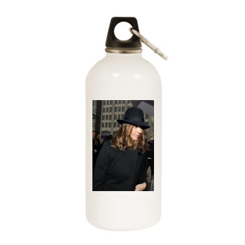 Jessica Alba White Water Bottle With Carabiner