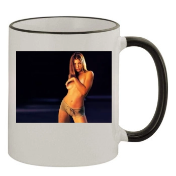 Jessica Biel 11oz Colored Rim & Handle Mug