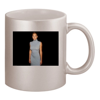 Jessica Biel 11oz Metallic Silver Mug