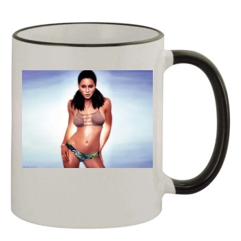 Jessica Biel 11oz Colored Rim & Handle Mug