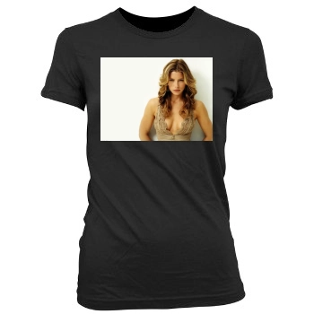 Jessica Biel Women's Junior Cut Crewneck T-Shirt