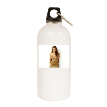 Jessica Biel White Water Bottle With Carabiner