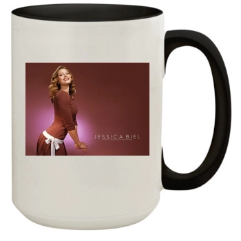 Jessica Biel 15oz Colored Inner & Handle Mug