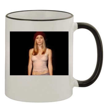 Jessica Biel 11oz Colored Rim & Handle Mug