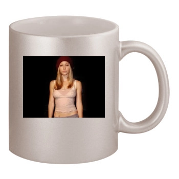 Jessica Biel 11oz Metallic Silver Mug