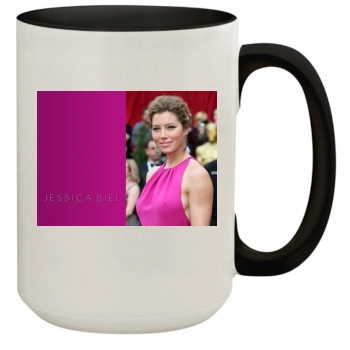 Jessica Biel 15oz Colored Inner & Handle Mug