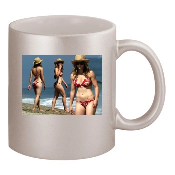 Jessica Biel 11oz Metallic Silver Mug