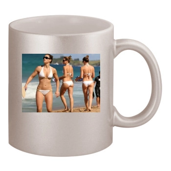 Jessica Biel 11oz Metallic Silver Mug