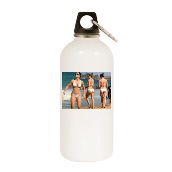 Jessica Biel White Water Bottle With Carabiner