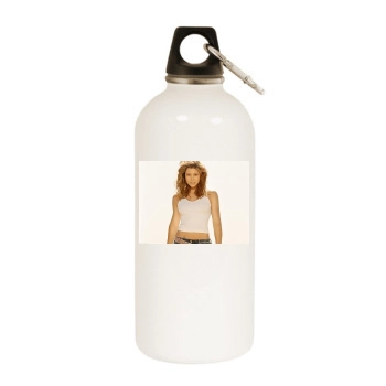 Jessica Biel White Water Bottle With Carabiner