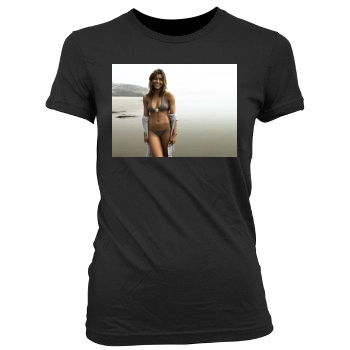 Jessica Biel Women's Junior Cut Crewneck T-Shirt