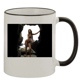 Jessica Biel 11oz Colored Rim & Handle Mug