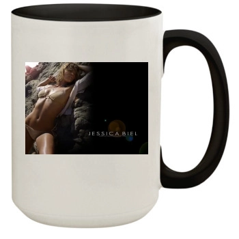 Jessica Biel 15oz Colored Inner & Handle Mug