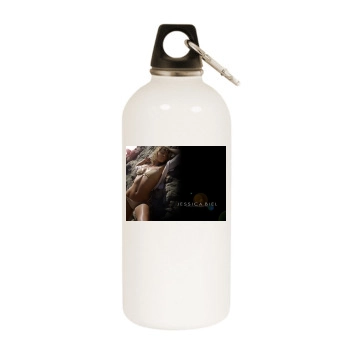 Jessica Biel White Water Bottle With Carabiner