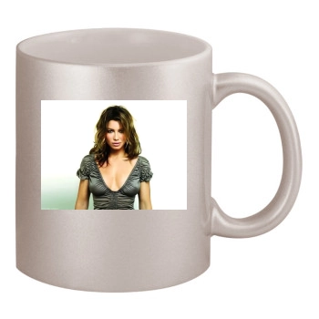 Jessica Biel 11oz Metallic Silver Mug