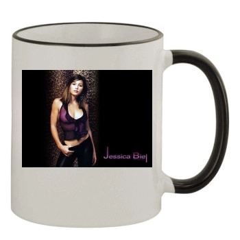 Jessica Biel 11oz Colored Rim & Handle Mug