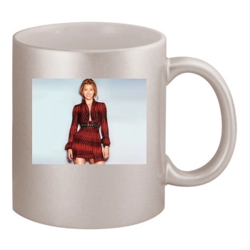 Jessica Biel 11oz Metallic Silver Mug