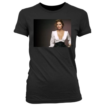 Jessica Biel Women's Junior Cut Crewneck T-Shirt