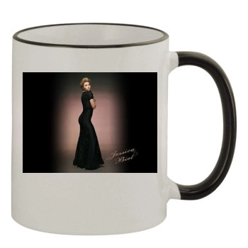 Jessica Biel 11oz Colored Rim & Handle Mug