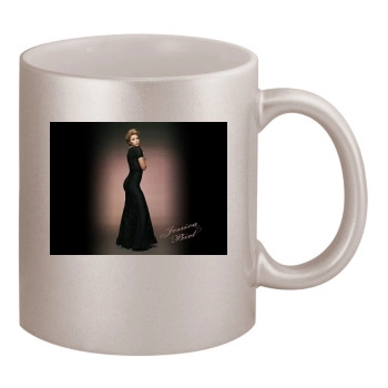 Jessica Biel 11oz Metallic Silver Mug