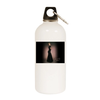 Jessica Biel White Water Bottle With Carabiner