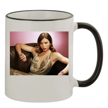 Jessica Biel 11oz Colored Rim & Handle Mug