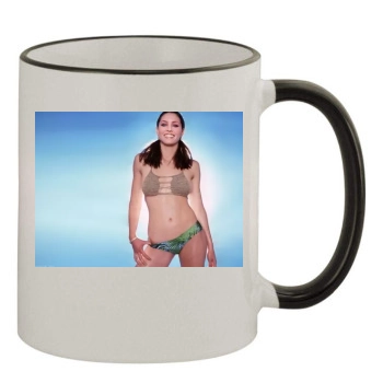 Jessica Biel 11oz Colored Rim & Handle Mug