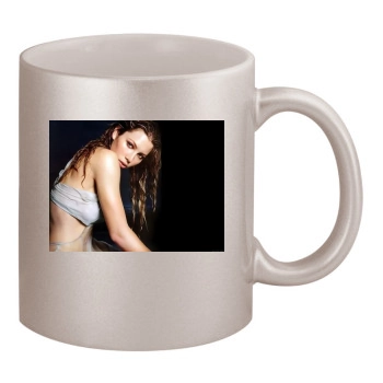 Jessica Biel 11oz Metallic Silver Mug