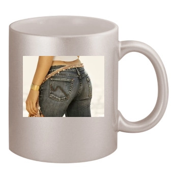 Jessica Biel 11oz Metallic Silver Mug