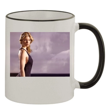 Jessica Biel 11oz Colored Rim & Handle Mug