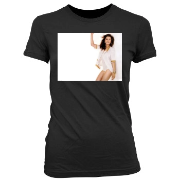 Jessica Biel Women's Junior Cut Crewneck T-Shirt