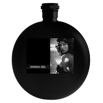 Jessica Biel Round Flask