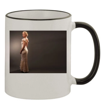 Jessica Biel 11oz Colored Rim & Handle Mug