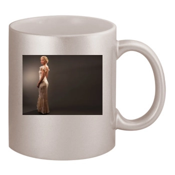 Jessica Biel 11oz Metallic Silver Mug