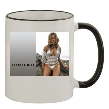 Jessica Biel 11oz Colored Rim & Handle Mug