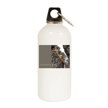 Jessica Biel White Water Bottle With Carabiner