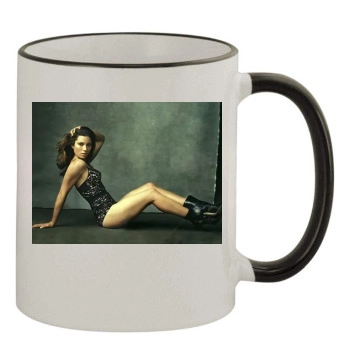 Jessica Biel 11oz Colored Rim & Handle Mug