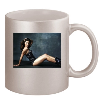 Jessica Biel 11oz Metallic Silver Mug