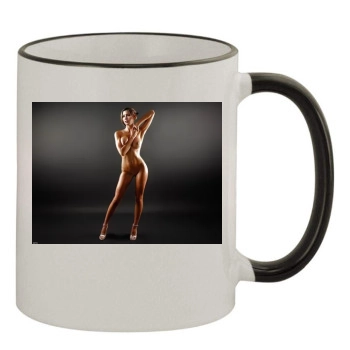 Jessica Biel 11oz Colored Rim & Handle Mug