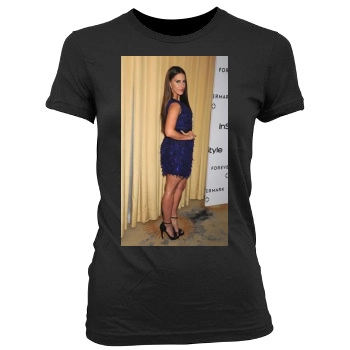 Jessica Lowndes Women's Junior Cut Crewneck T-Shirt