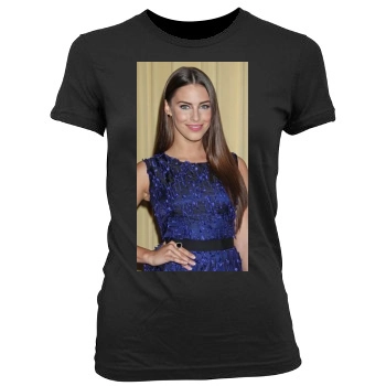 Jessica Lowndes Women's Junior Cut Crewneck T-Shirt