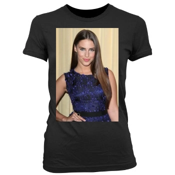 Jessica Lowndes Women's Junior Cut Crewneck T-Shirt