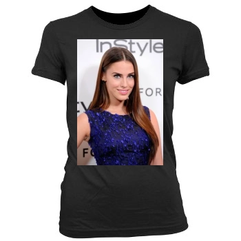 Jessica Lowndes Women's Junior Cut Crewneck T-Shirt