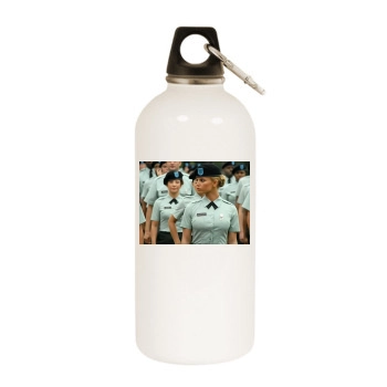 Jessica Simpson White Water Bottle With Carabiner